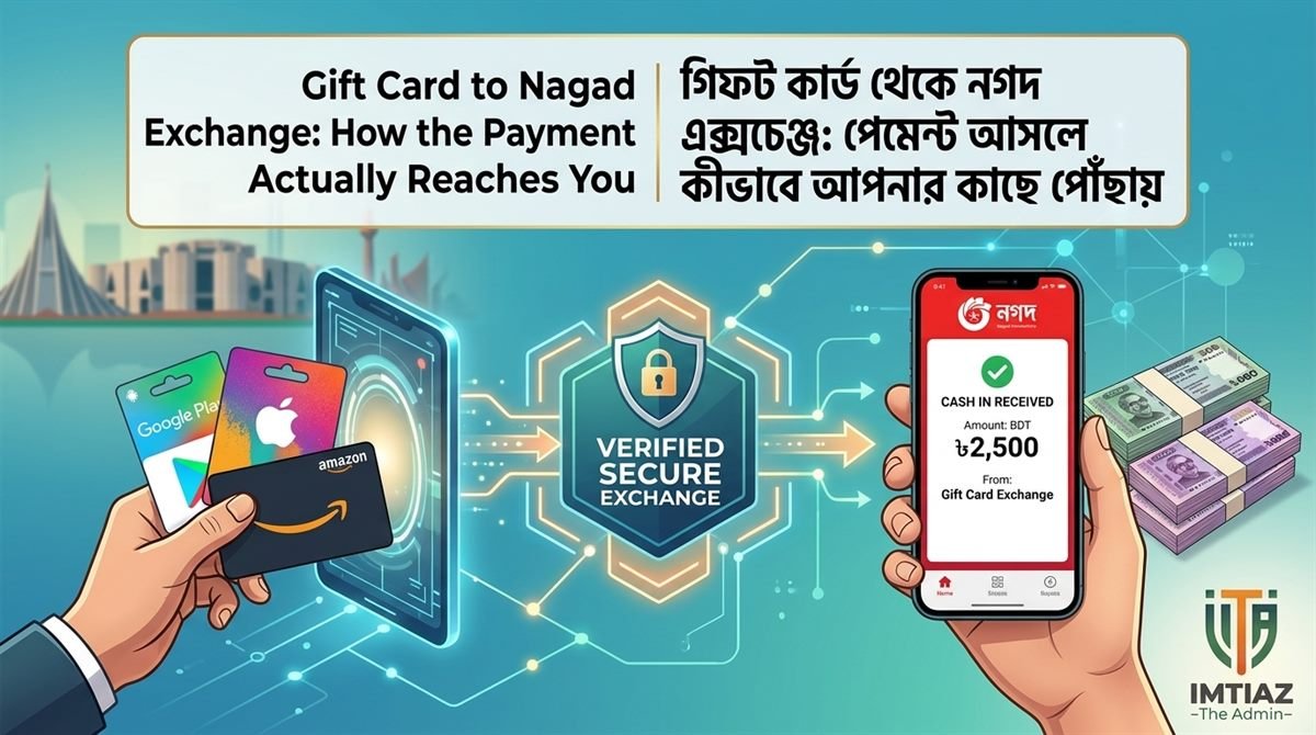 Gift card payment arriving as a Nagad cash-in after a verified exchange in Bangladesh